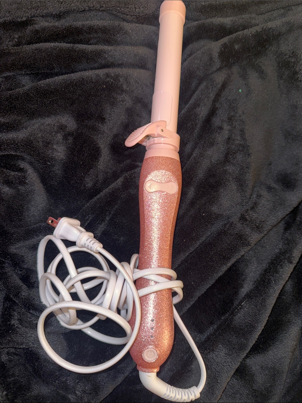 Beachwaver B-Series Rotating Ceramic Curling Iron  Glitter Pink Hair Wand
